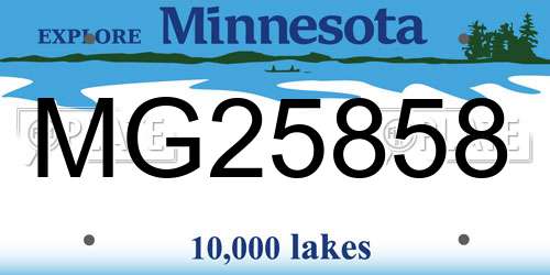 MG25858 Minnesota License Plate