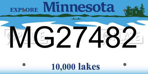MG27482 Minnesota License Plate