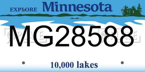 MG28588 Minnesota License Plate