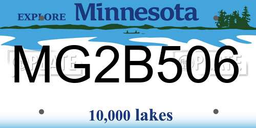 MG2B506 Minnesota License Plate