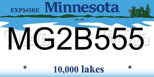 MG2B555 Minnesota License Plate