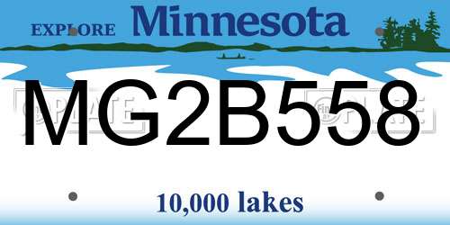 MG2B558 Minnesota License Plate