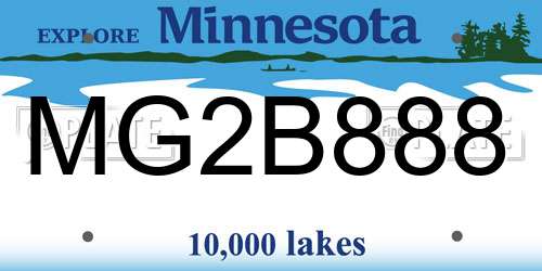 MG2B888 Minnesota License Plate