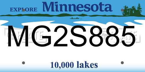 MG2S885 Minnesota License Plate