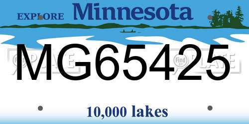 MG65425 Minnesota License Plate