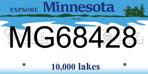 MG68428 Minnesota License Plate