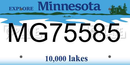 MG75585 Minnesota License Plate
