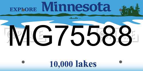 MG75588 Minnesota License Plate