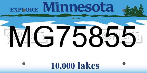 MG75855 Minnesota License Plate