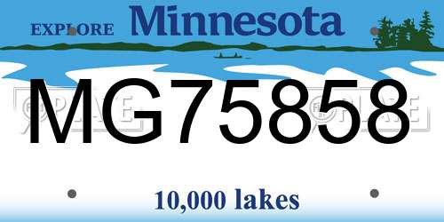 MG75858 Minnesota License Plate
