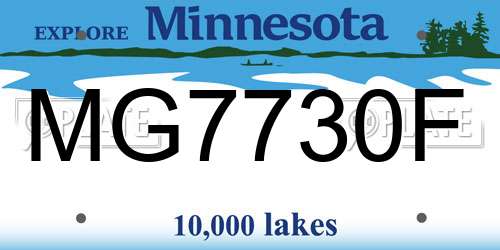 MG7730F Minnesota License Plate