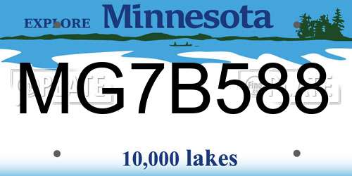 MG7B588 Minnesota License Plate