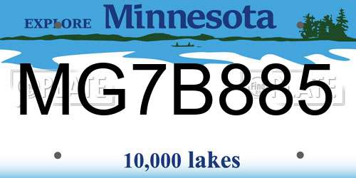 MG7B885 Minnesota License Plate
