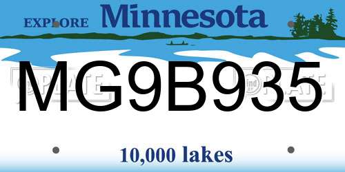 MG9B935 Minnesota License Plate