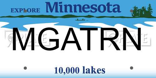 MGATRN Minnesota License Plate