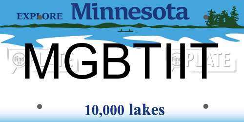 MGBTIIT Minnesota License Plate