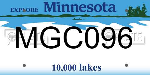 MGC096 Minnesota License Plate