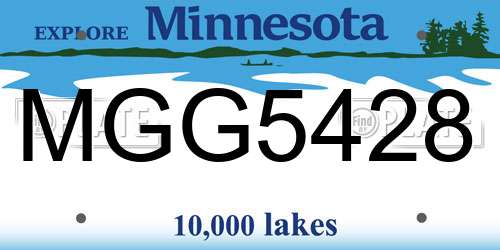 MGG5428 Minnesota License Plate