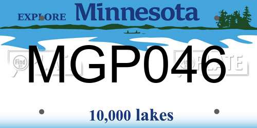 MGP046 Minnesota License Plate