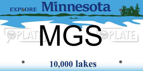 MGS Minnesota License Plate