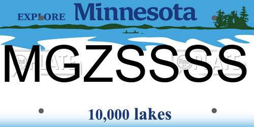 MGZSSSS Minnesota License Plate