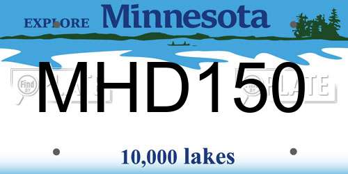 MHD150 Minnesota License Plate