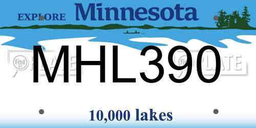 MHL390 Minnesota License Plate