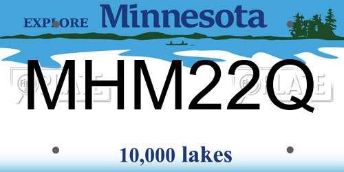 MHM22Q Minnesota License Plate