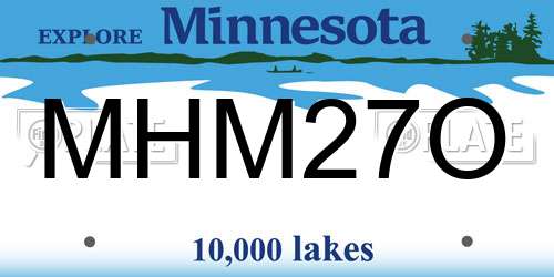 MHM27O Minnesota License Plate