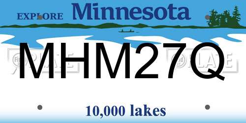 MHM27Q Minnesota License Plate