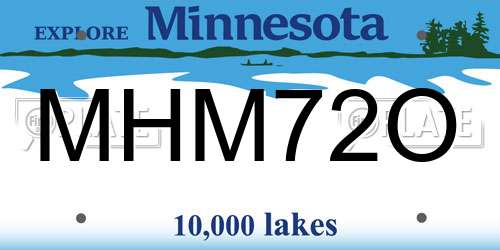 MHM72O Minnesota License Plate