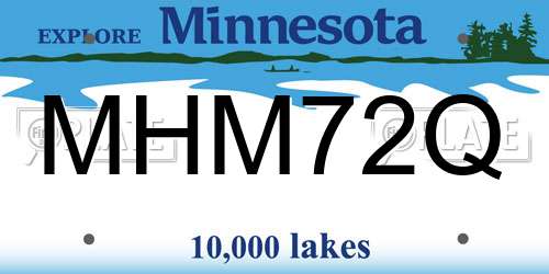 MHM72Q Minnesota License Plate