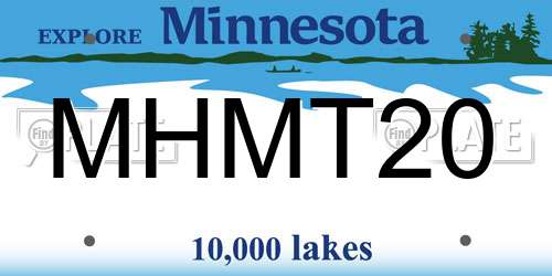 MHMT20 Minnesota License Plate