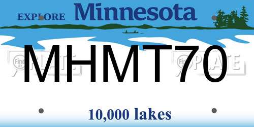 MHMT70 Minnesota License Plate