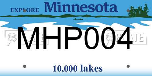 MHP004 Minnesota License Plate