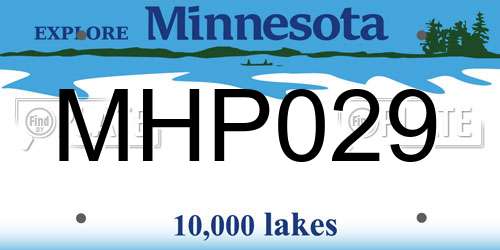 MHP029 Minnesota License Plate