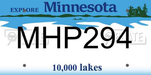 MHP294 Minnesota License Plate
