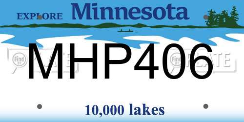 MHP406 Minnesota License Plate