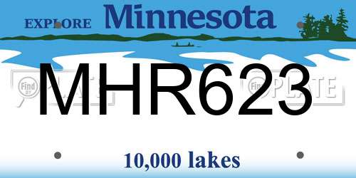 MHR623 Minnesota License Plate