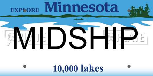 MIDSHIP Minnesota License Plate