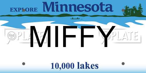 MIFFY Minnesota License Plate