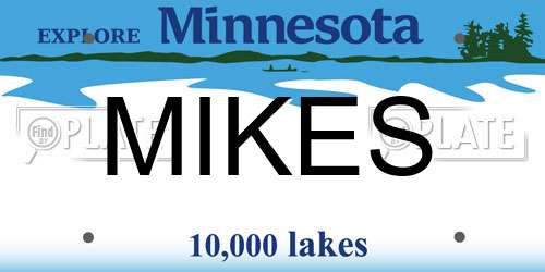 MIKES Minnesota License Plate