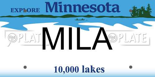 MILA Minnesota License Plate
