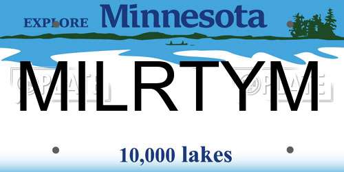 MILRTYM Minnesota License Plate