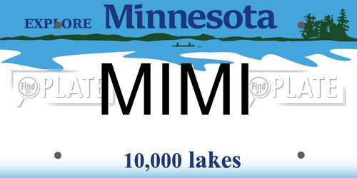 MIMI Minnesota License Plate
