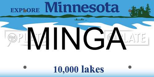 MINGA Minnesota License Plate