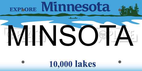 MINSOTA Minnesota License Plate