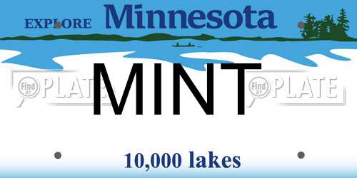 MINT Minnesota License Plate