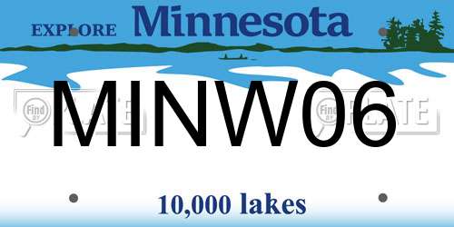 MINW06 Minnesota License Plate
