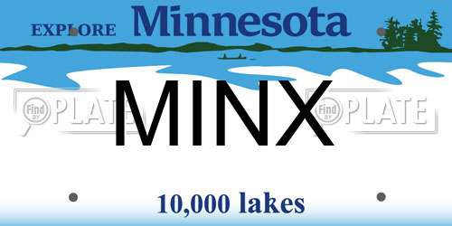 MINX Minnesota License Plate